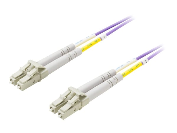 DELTACO - Nettverkskabel - LC multimodus (hann) til LC multimodus (hann) - 15 m - 15 m - fiberoptisk - 50 / 125 mikroner - OM4