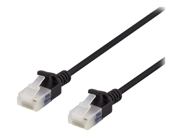 DELTACO - Koblingskabel - RJ-45 (hann) til RJ-45 (hann) - 2 m - UTP - CAT 6a - halogenfri, formstøpt, uten hindringer - svart