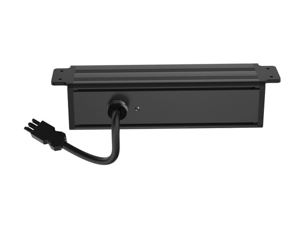 Deltaco OFFICE Under-desk Outlet angled,3 outlet,1x21W A+C USB,GST18, AC + USB A + USB C, CEE 7/3, Vastaanotto, musta, Alumiini, Muovi, 50/60 Hz