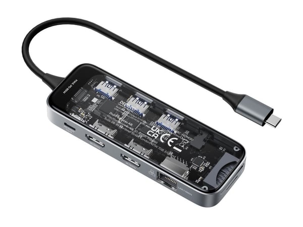DELTACO - Dockningsstation - USB-C - HDMI - 1GbE