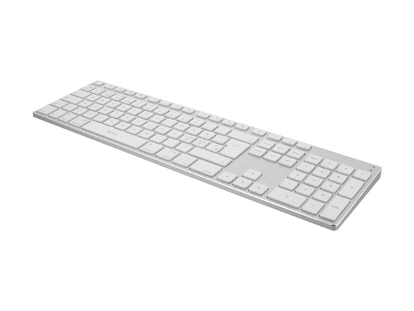 DELTACO TB-402 - Tangentbord - trådlös - Bluetooth 3.0 - hela norden - silver