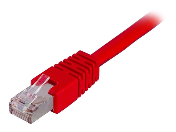 DELTACO - Koblingskabel - RJ-45 (hann) til RJ-45 (hann) - 2 m - FTP - CAT 6 - rød