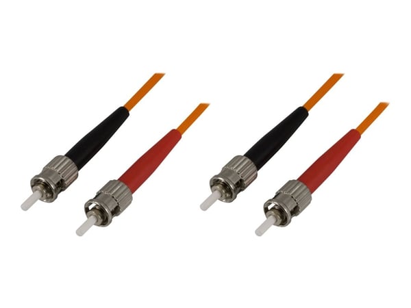 DELTACO - Nettverkskabel - ST multi-mode (hann) til ST multi-mode (hann) - 3 m. - fiberoptisk