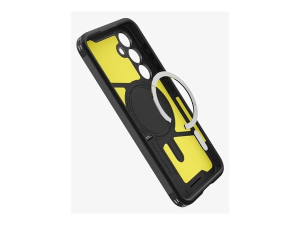 Spigen Tough Armor - Baksidedeksel for mobiltelefon - MagFit - polykarbonat, termoplast-polyuretan (TPU) - svart - for Samsung Galaxy S24 FE