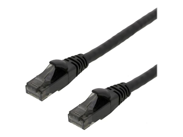 DELTACO - Koblingskabel - RJ-45 (hann) til RJ-45 (hann) - 5 m - UTP - CAT 6 - halogenfri, formstøpt, uten hindringer, flertrådet - svart