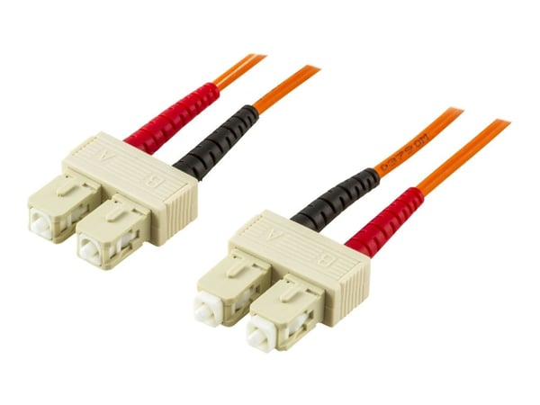 DELTACO - Nettverkskabel - SC flermodus (hann) til SC flermodus (hann) - 10 m - fiberoptisk - 50 / 125 mikroner