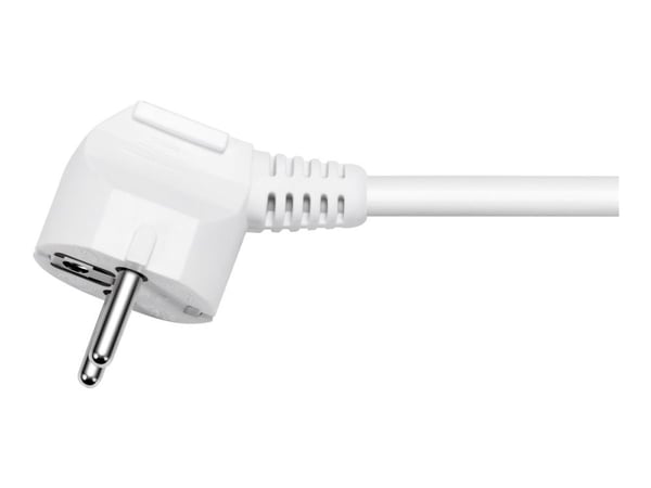 DELTACO GT-0601 - Flerkoplingslist - AC 250 V - 3680 watt - inngang: power CEE 7/7 - utgangskontakter: 6 (6 x strøm CEE 7/3) - 3 m kabel - hvit