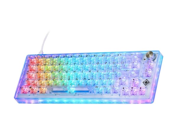 Näppäimistö Deltaco Mekaaninen DELTACO GAMING -näppäimistö, US-asettelu, läpinäkyvä, RGB / 4222267 / GAM-160-T-US
