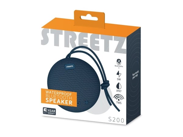 STREETZ CM769 - Høyttaler - for bærbar bruk - trådløs - Bluetooth - 5 watt - blå