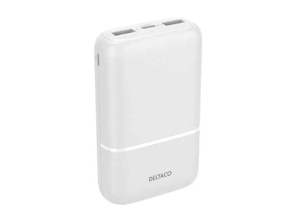DELTACO ulkoinen akku 10 000 mAh, 2x USB-A, 1x USB-C / PB-C1005