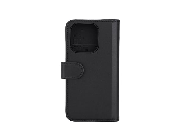 DELTACO - Lommebok for mobiltelefon - 2-i-1, magnetisk - MagSafe-samsvar - veganlær, PU-skinn (termoplastisk polyuretan + polykarbonat) - svart - f...
