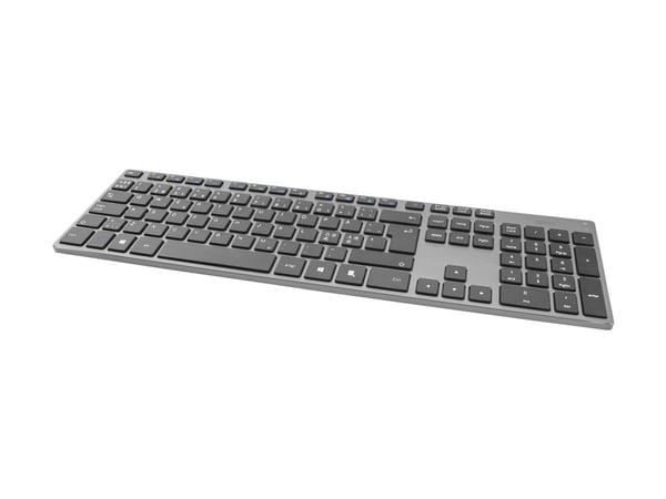 DELTACO TB-802 - Tastatur - trådløs - 2.4 GHz - QWERTY - Pan Nordic - mørk grå