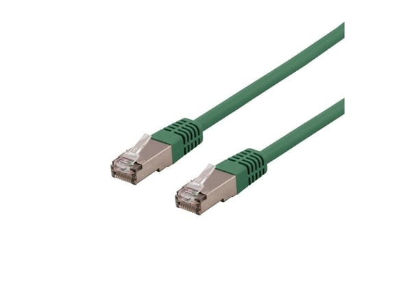 DELTACO SFTP-63GH - Koblingskabel - RJ-45 (hann) til RJ-45 (hann) - SFTP - CAT 6 - halogenfri, formstøpt - grønn