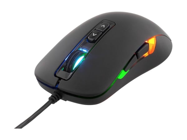 DELTACO GAMING - Mus - optisk - 7 knapper - kablet - USB - svart