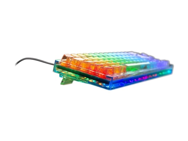 DELTACO GAMING DK460 - Tastatur - hot swappable switches - 65% - bakgrunnsbelyst - USB - QWERTY - USA - tastsvitsj: KTT - gjennomsiktig