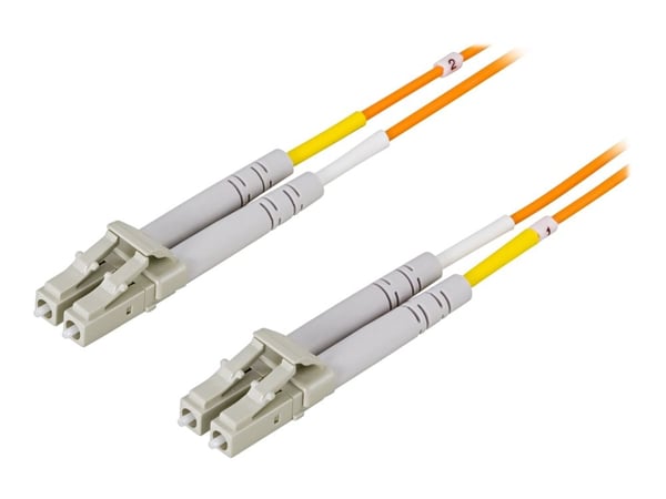 DELTACO - Nettverkskabel - LC multi-mode (hann) til LC multi-mode (hann) - 5 m. - fiberoptisk