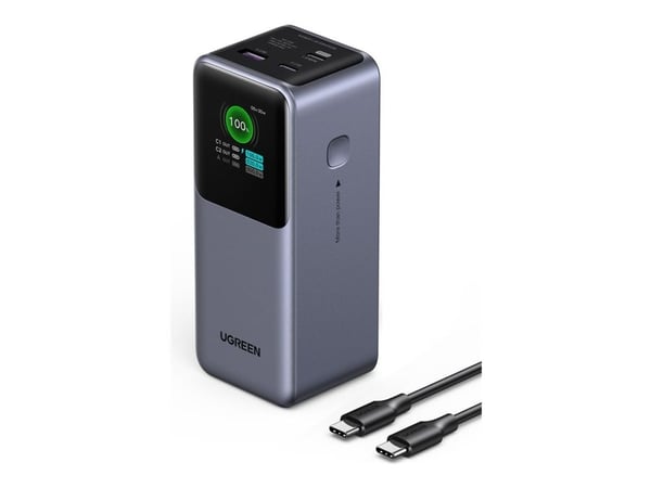 Ugreen 20000mAh 130W Fast Charging Powerbank, 20000 mAh, Litium, Harmaa