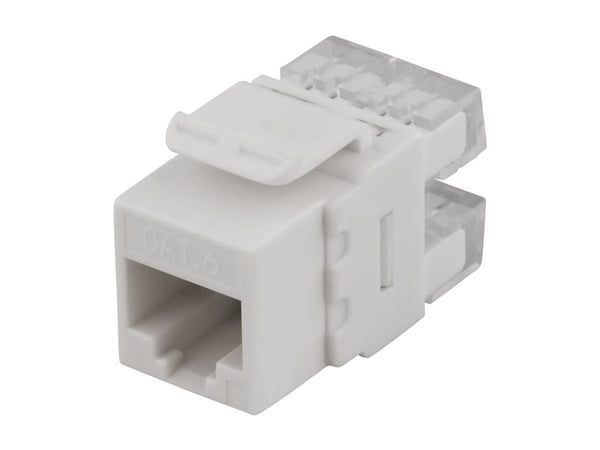 DELTACO MD-110 - Modulinnlegg - CAT 6 - UTP - RJ-45 - hvit