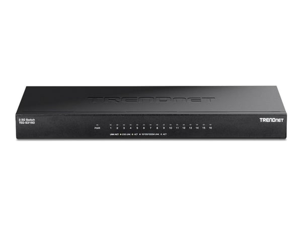 TRENDnet TEG-S3160 - Version v1.0R - switch - ikke-styrt - 16 x 100/1000/2.5G - stasjonær - TAA-samsvar