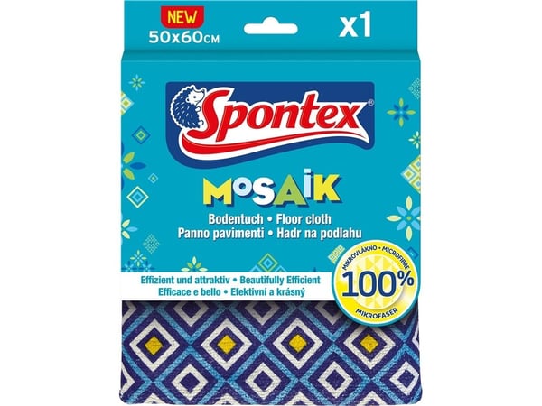 Spontex microfiber golvtrasa mosaik 50x60 cm