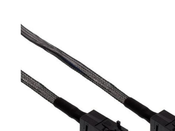 InLine 27625B, 1 m, SFF-8643, SFF-8643, Hankjønn/hankjønn, Sort, 57 g