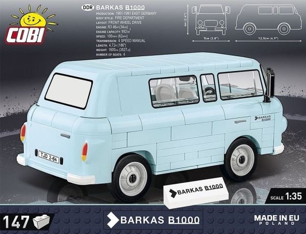 COBI Barkas B1000, Byggesett, 6 år, Plast, 147 stykker