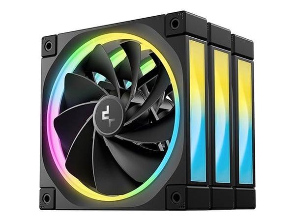 Deepcool FL12R - Viftekit for kabinett - 120 mm - svart