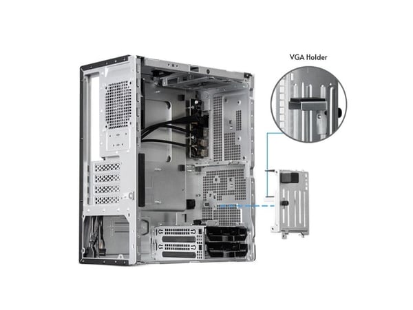 Chieftec UNI Series BS-20B-OP - MT - mini-ITX - ingen strømforsyning (ATX) - svart - USB/lyd