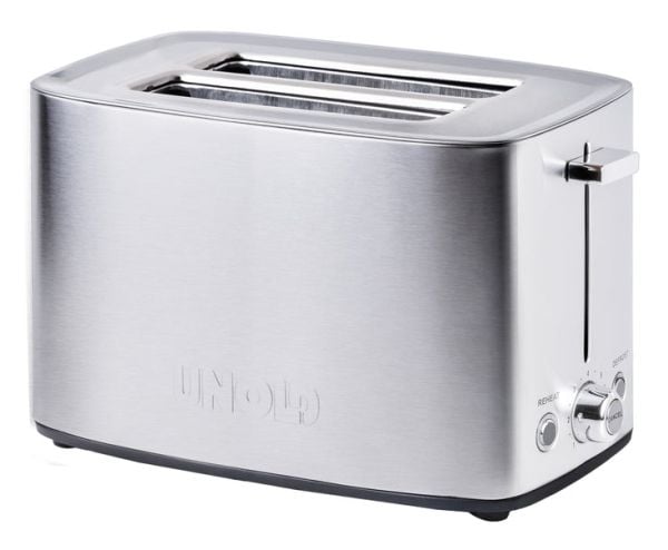 Unold Brødrister Thommy, 2 skive(r), Rustfritt stål, Rustfritt stål, Knapper, Snu, 850 W, 220-240