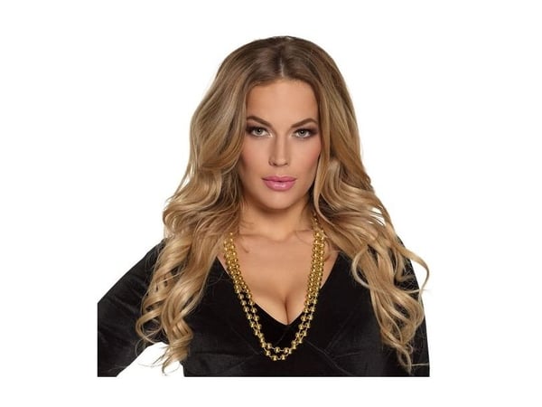 Boland 64280, Kostyme, halskjede, Voksen, Dame, Polyester, Polystyren, Gull, 70 g