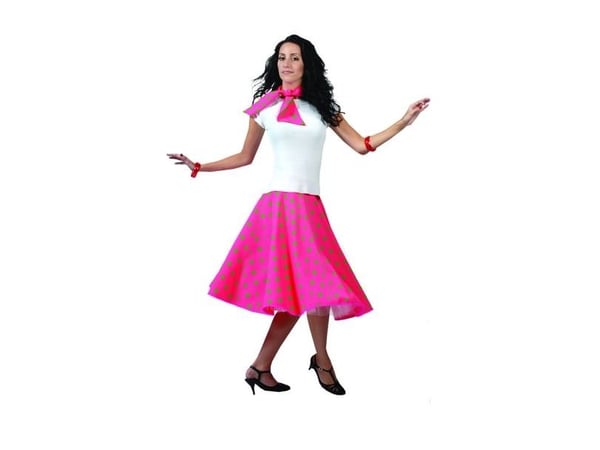 Neonpink nederdel