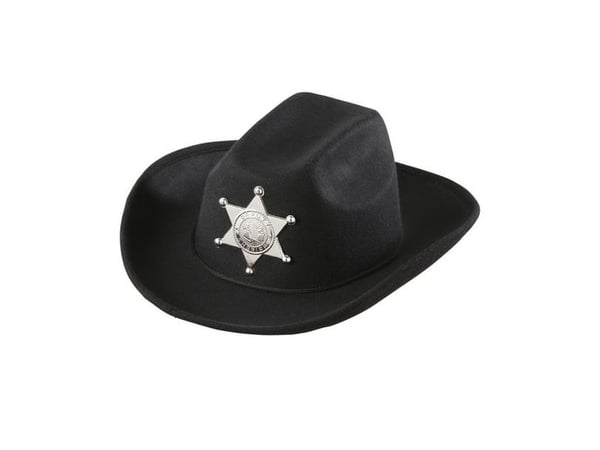 Sort Sherif Cowboyhat, barn