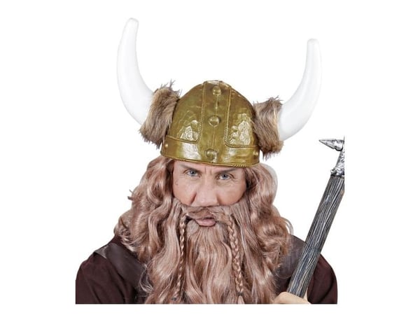 Vikingehjelm med pels