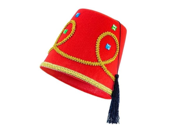 Rød Fez hat