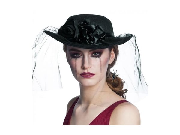 Boland 8712026041203, Hatt til kostyme, Voksen, Hunkjønn, Polyester, Sort, 300 mm