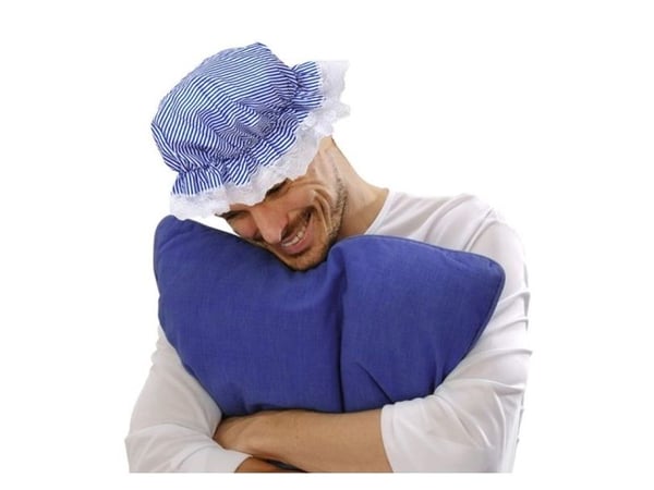 Mössa, blå randig