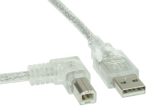 InLine 34517L, 0,5 m, USB A, USB B, Hankjønn/hankjønn, 0,48 Gbit/s, Gjennomsiktig
