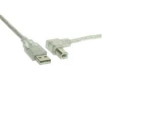 InLine 34519R, 1 m, USB A, USB B, Hankjønn/hankjønn, 0,48 Gbit/s, Gjennomsiktig