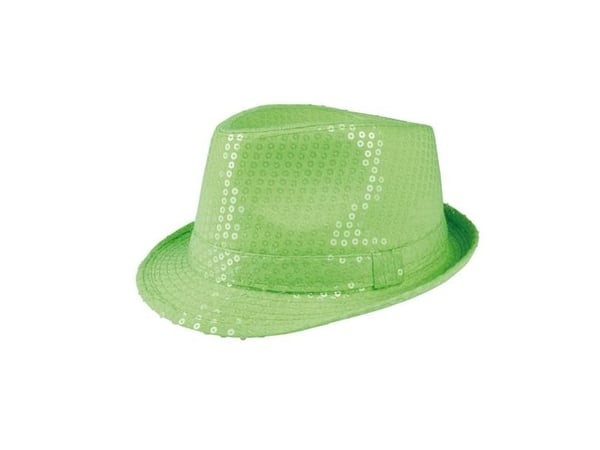 Neongrøn paillethat