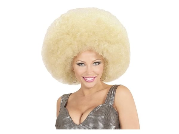 Stor blond afroperuk