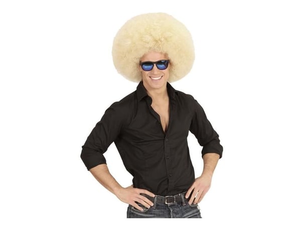 Stor blond afroperuk