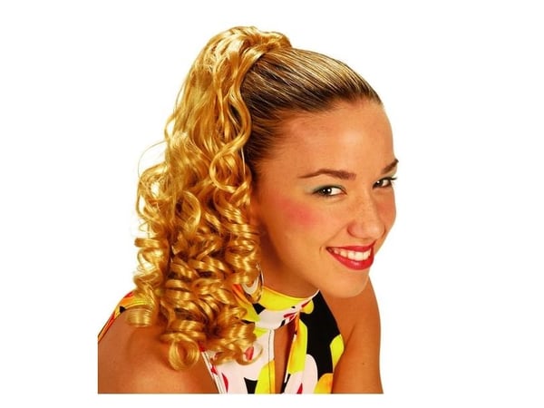 Blond extension med krøl