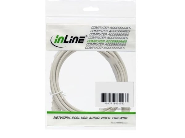 InLine 34618X, 1,8 m, Hankjønn/hunkjønn, 0,48 Gbit/s, Beige