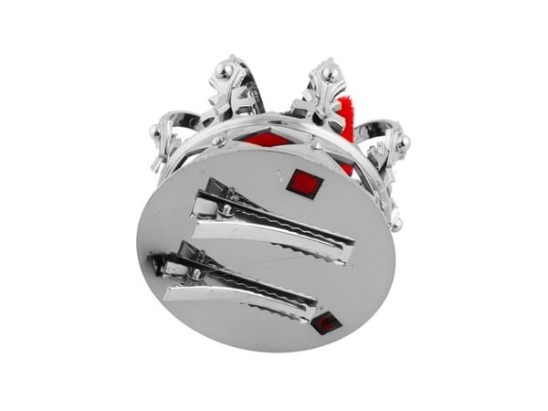 Silverkrona med hårspännen