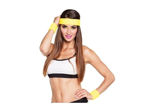 Boland 01893, Sweatband, Voksen, Alle kjønn, Polyester, Gult, 40 g