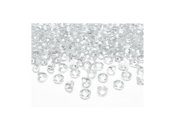 PartyDeco Diamond confetti, Dekorasjon, Gjennomsiktig, Universell, Bord, 12 mm, 12 mm