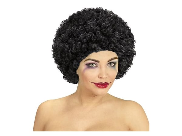 Musta afro peruukki