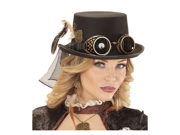 Steampunk hat med goggles