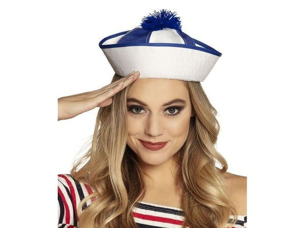 Boland 95804, Hatt til kostyme, Voksen, Alle kjønn, Polyester, Blå, Hvit, 41 g