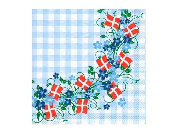 Lautasliinat, joissa on kukkaköynnös ja lippu